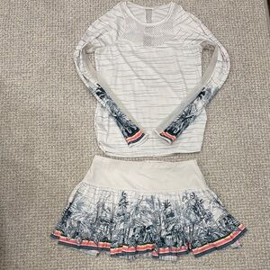 LUCKY IN LOVE -MEDIUM 8-10
Palms D’Amour Long top & skirt set Tennis pickleball